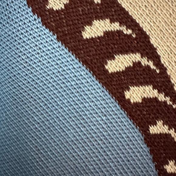 Zara Oversized Boho Jacquard Knit Tunic Mini Sweater Dress Kaftan Short Sleeve M - Picture 8 of 9